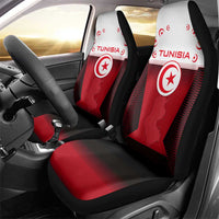 Tunisia Patriotic Car Seat Cover with National Crest, Crescent Star and Country Map
