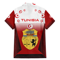 Tunisia Patriotic Family Matching Mermaid Dress and Hawaiian Shirt with National Crest, Crescent Star and Country Map