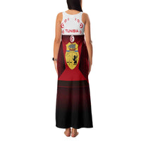 Tunisia Patriotic Family Matching Tank Maxi Dress and Hawaiian Shirt with National Crest, Crescent Star and Country Map