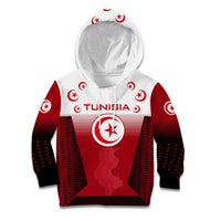 Tunisia Patriotic Kid Hoodie with National Crest, Crescent Star and Country Map