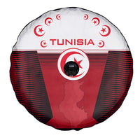 Tunisia Patriotic Spare Tire Cover with National Crest, Crescent Star and Country Map