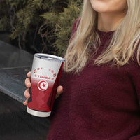 Tunisia Patriotic Tumbler Cup with National Crest, Crescent Star and Country Map