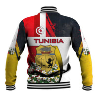 Tunisia Baseball Jacket with Camel, Jasmine Flowers, and National Flag Design