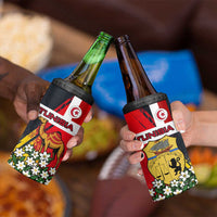 Tunisia 4 in 1 Can Cooler Tumbler with Camel, Jasmine Flowers, and National Flag Design