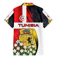 Tunisia Family Matching Mermaid Dress and Hawaiian Shirt with Camel, Jasmine Flowers, and National Flag Design