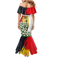 Tunisia Family Matching Mermaid Dress and Hawaiian Shirt with Camel, Jasmine Flowers, and National Flag Design