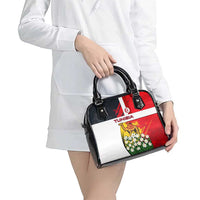 Tunisia Shoulder Handbag with Camel, Jasmine Flowers, and National Flag Design