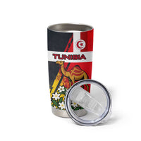 Tunisia Tumbler Cup with Camel, Jasmine Flowers, and National Flag Design