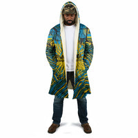Rwanda Independence Day Cloak Tribal Geometric Pattern - National Coat Of Arms And Sunburst