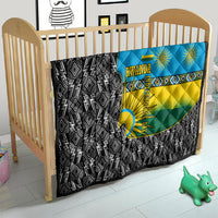 Rwanda Independence Day Unite Paix Progres Quilt African Geometric Pattern - Power Fist And Coffee Branch Art