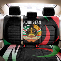 Tajikistan National Emblem Back Car Seat Cover with Black Red Green Tribal Pattern