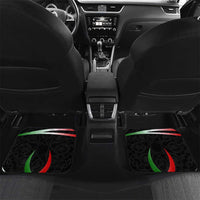 Tajikistan National Emblem Car Mats with Black Red Green Tribal Pattern