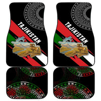 Tajikistan Marco Polo Sheep Car Mats with Black Red Green Tribal Flag Pattern