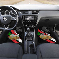 Tajikistan Marco Polo Sheep Car Mats with Black Red Green Tribal Flag Pattern