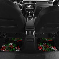Tajikistan Marco Polo Sheep Car Mats with Black Red Green Tribal Flag Pattern