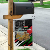 Tajikistan Marco Polo Sheep Garden Flag with Black Red Green Tribal Flag Pattern