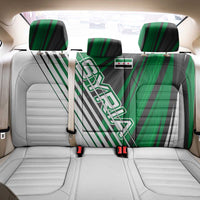 Modern Syria Flag Back Car Seat Cover with Green and Black Diagonal Stripe Design