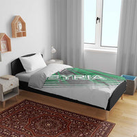 Modern Syria Flag Bedding Set with Green and Black Diagonal Stripe Design