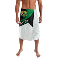 Syria Revolution Emblem Lavalava with Traditional Pattern and Curved Green Black Design