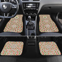 Syria Geometric Pattern Car Mats with Traditional Arab Tile Motif and Flag Emblem