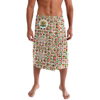 Syria Geometric Pattern Lavalava with Traditional Arab Tile Motif and Flag Emblem