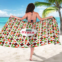 Syria Geometric Pattern Sarong with Traditional Arab Tile Motif and Flag Emblem