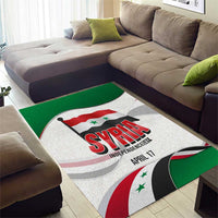 Syria Independence Day Area Rug with National Flag and Emblem