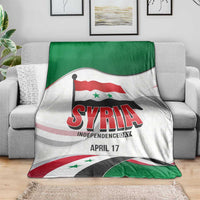 Syria Independence Day Blanket with National Flag and Emblem