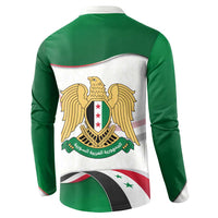 Syria Independence Day Button Sweatshirt with National Flag and Emblem