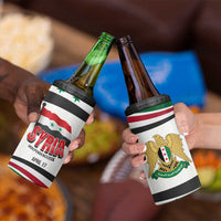 Syria Independence Day 4 in 1 Can Cooler Tumbler with National Flag and Emblem