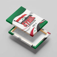 Syria Independence Day Canvas Wall Art with National Flag and Emblem