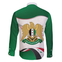 Syria Independence Day Family Matching Off The Shoulder Long Sleeve Dress and Hawaiian Shirt with National Flag and Emblem