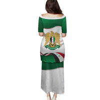 Syria Independence Day Family Matching Puletasi and Hawaiian Shirt with National Flag and Emblem