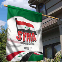 Syria Independence Day Garden Flag with National Flag and Emblem