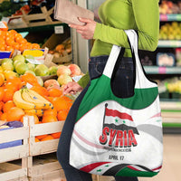 Syria Independence Day Grocery Bag with National Flag and Emblem