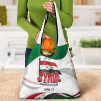 Syria Independence Day Grocery Bag with National Flag and Emblem