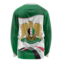 Syria Independence Day Long Sleeve Shirt with National Flag and Emblem