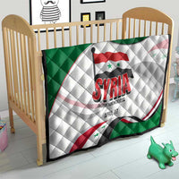 Syria Independence Day Quilt with National Flag and Emblem