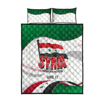 Syria Independence Day Quilt Bed Set with National Flag and Emblem