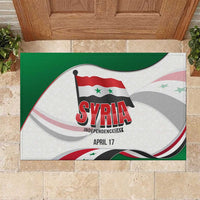 Syria Independence Day Rubber Doormat with National Flag and Emblem
