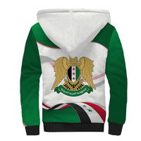 Syria Independence Day Sherpa Hoodie with National Flag and Emblem