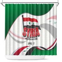 Syria Independence Day Shower Curtain with National Flag and Emblem