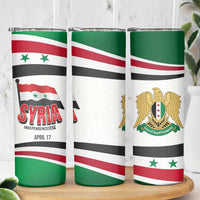 Syria Independence Day Skinny Tumbler with National Flag and Emblem