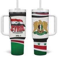 Syria Independence Day Tumbler With Handle with National Flag and Emblem