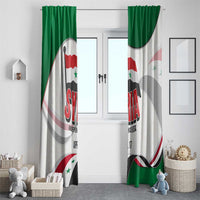 Syria Independence Day Window Curtain with National Flag and Emblem