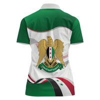 Syria Independence Day Women Polo Shirt with National Flag and Emblem