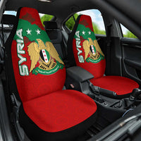 Syria National Emblem Car Seat Cover with Map and Flag Pattern