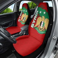 Syria National Emblem Car Seat Cover with Map and Flag Pattern