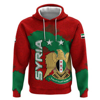 Syria National Emblem Hoodie with Map and Flag Pattern