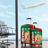 Syria National Emblem Luggage Cover with Map and Flag Pattern